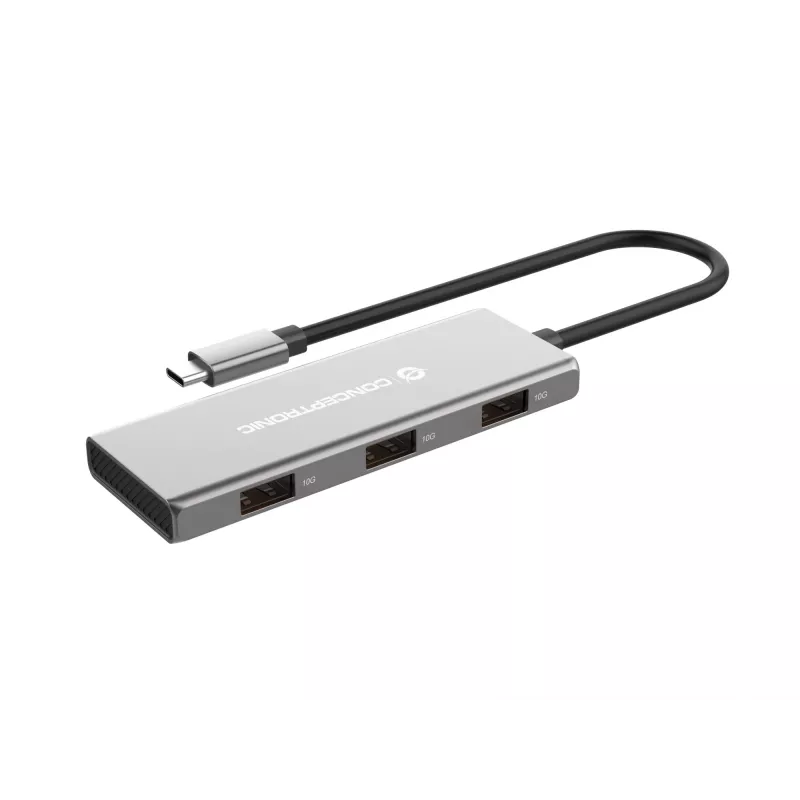 Conceptronic HUBBIES17G liidesejaotur USB 3.2 Gen 2 (3.1 Gen 2) USB-C 10000 Mbit/s hall