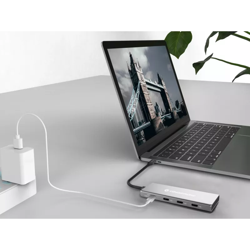 Conceptronic HUBBIES16G liidese jaotur USB 3.2 Gen 2 (3.1 Gen 2) USB-C 10000 Mbit/s Hall