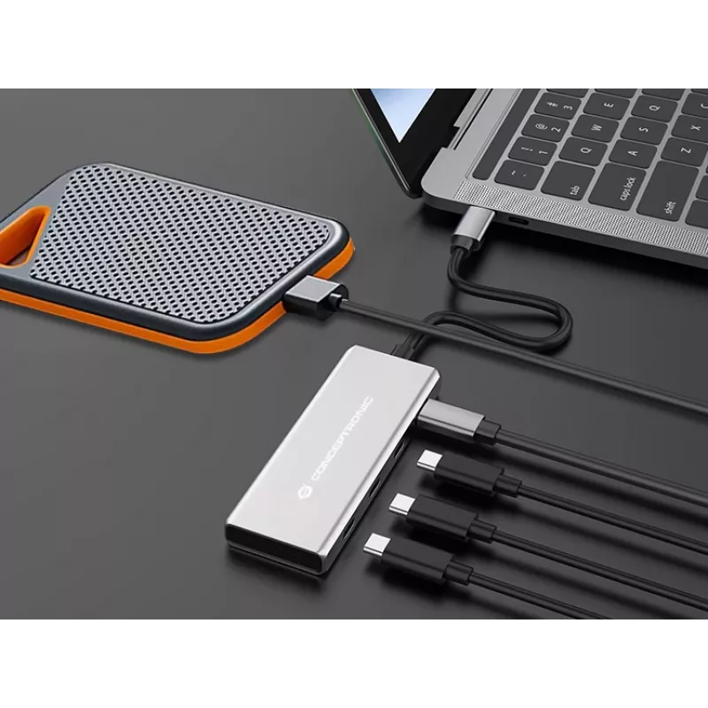 Conceptronic HUBBIES16G liidese jaotur USB 3.2 Gen 2 (3.1 Gen 2) USB-C 10000 Mbit/s Hall