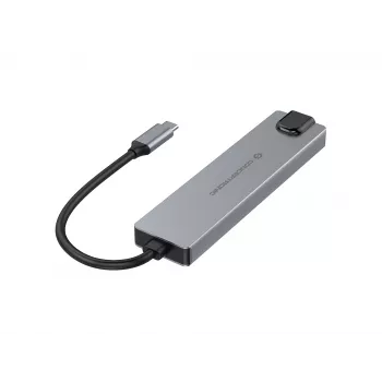 Conceptronic DONN29G 6-in-1 USB 3.2 Gen 2 dokkimisjaam, 4K60Hz HDMI, USB-A 10Gbps x 2, USB-C 10Gbps, GbE LAN, 140W USB PD 3.1