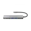 6-in-1 USB 3.2 Gen 1 dokkimisjaam CONCEPTRONIC DONN33G HDMI, 2×USB-A 5Gbps, 2×USB-C 5Gbps, 100W USB PD, hõbedane
