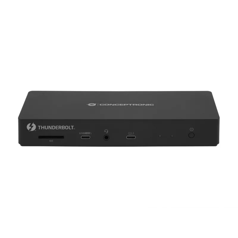 Conceptronic DONN30B 13-in-1 Thunderbolt 4 dokkimisjaam, juhtmega, Thunderbolt 4, 96 W, 3,5 mm, 10,100,1000,2000,2500 Mbit/s, IEEE 802.3bz