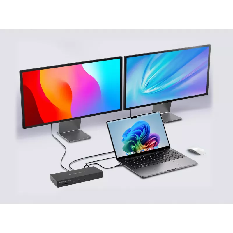 Conceptronic DONN30B 13-in-1 Thunderbolt 4 dokkimisjaam, juhtmega, Thunderbolt 4, 96 W, 3,5 mm, 10,100,1000,2000,2500 Mbit/s, IEEE 802.3bz