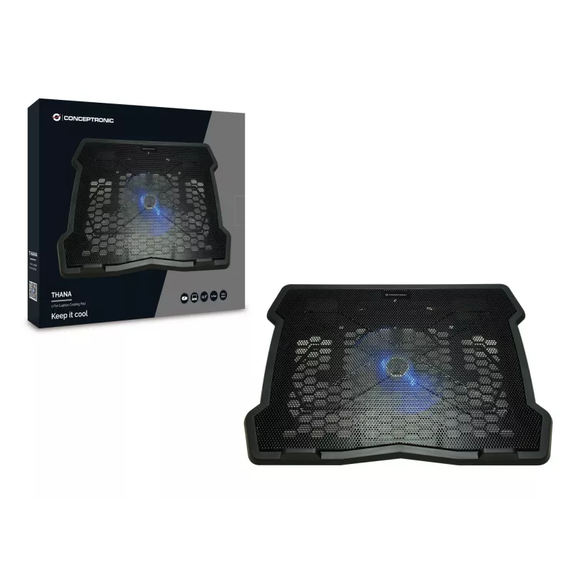 Conceptronic THANA05B sülearvuti jahutusalus 39,6 cm (15,6 tolli) Must