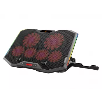 Conceptronic THYIA ERGO 6 ventilaatoriga mänguri sülearvuti jahutusalus, 43.2 cm (17 tolli), 6 tk, nupud, hall, sinine, roheline, punane, Hiina