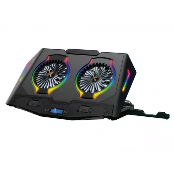 Conceptronic THYIA ERGO 2-Fan Gaming sülearvuti jahutusalus, 43,2 cm (17 tolli), 2 tk, nupud, must, sinine, roheline, punane, Hiina
