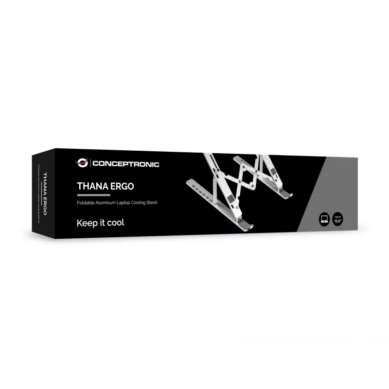 Conceptronic THANA04S ERGO kokkupandav alumiiniumist sülearvuti jahutusalus