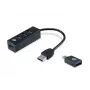 USB-jaotur Conceptronic HUBBIES 4-pordiline USB 3.0 jaotur koos USB-C OTG-adapteriga