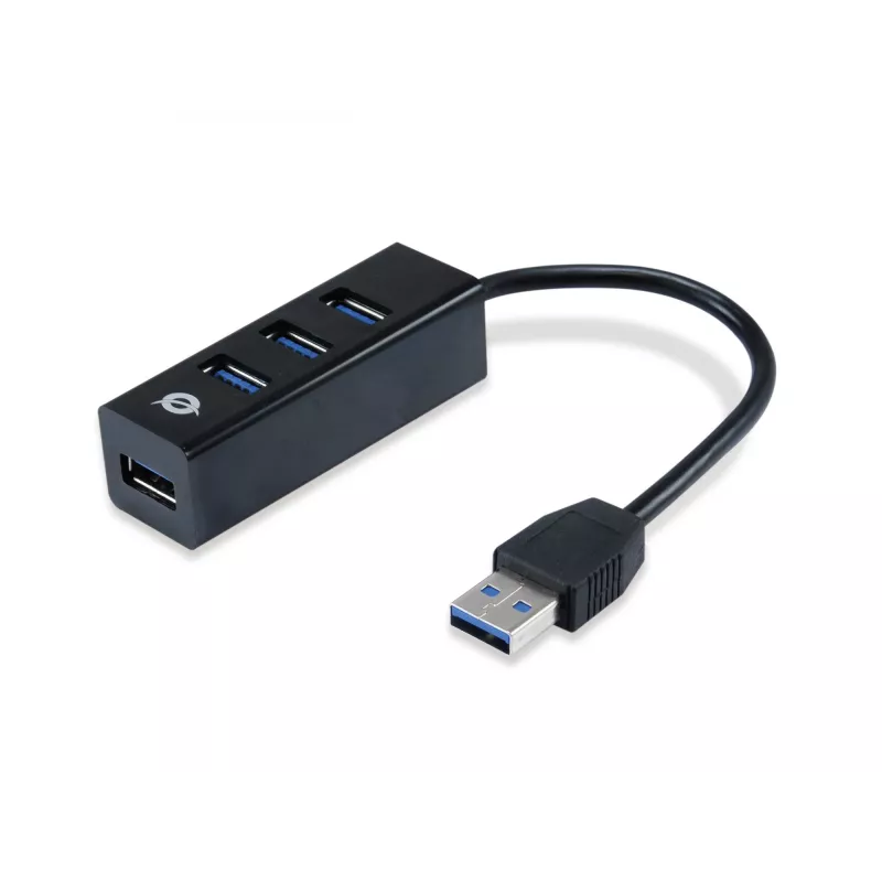 USB-jaotur Conceptronic HUBBIES 4-pordiline USB 3.0 jaotur koos USB-C OTG-adapteriga