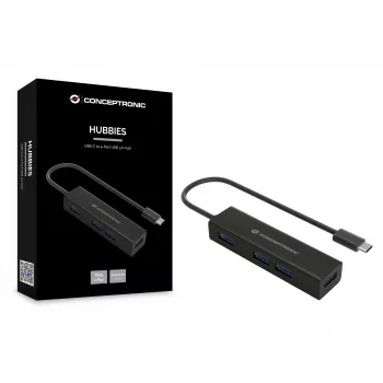Conceptronic HUBBIES USB-C jaotur 4 USB 3.0 pordiga