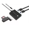 Conceptronic HUBBIES 4-pordiline USB 3.0/2.0 jaotur, 90 cm kaabel, USB 3.2 Gen 1 (3.1 Gen 1) Type-A, must, USB 2.0, USB 3.2 Gen 1 (3.1 Gen 1) Type-A, Hiina, 87 mm, 55 mm