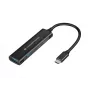 Conceptronic HUBBIES 4-pordiline USB 3.0 jaotur, 2 USB-C ja 2 USB-A porti, alumiiniumkorpus, USB-C pistik