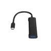 Conceptronic HUBBIES 4-pordiline USB 3.0 jaotur, 2 USB-C ja 2 USB-A porti, alumiiniumkorpus, USB-C pistik