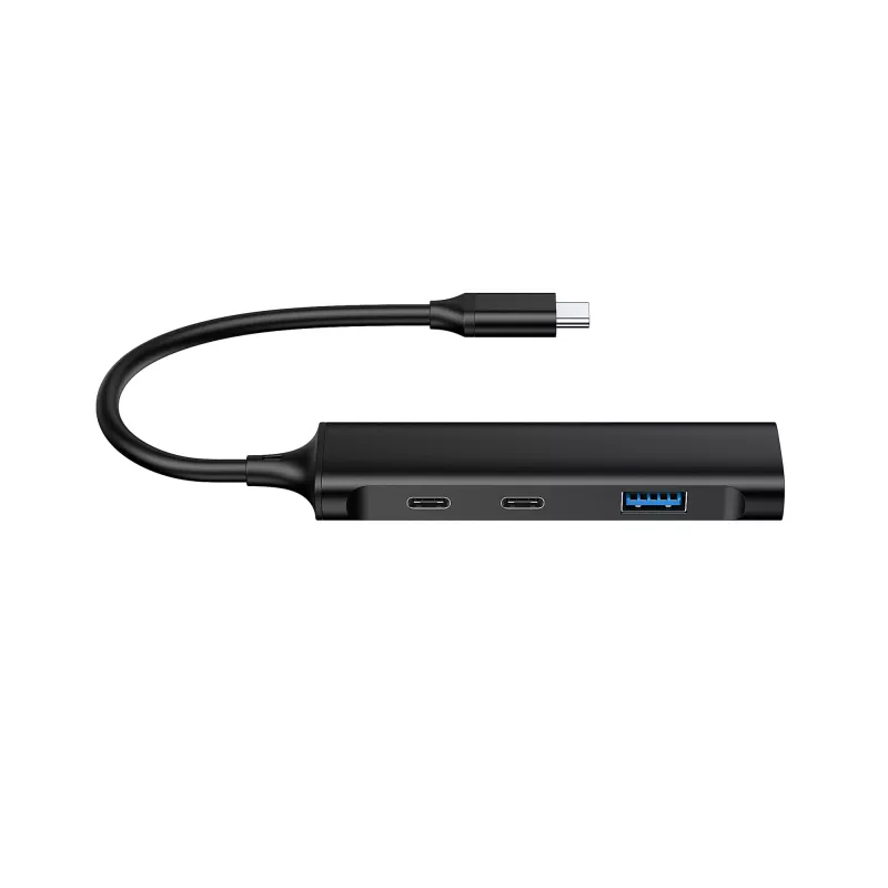 Conceptronic HUBBIES 4-pordiline USB 3.0 jaotur, 2 USB-C ja 2 USB-A porti, alumiiniumkorpus, USB-C pistik