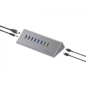 Conceptronic HUBBIES18G 10-in-1 60W USB 3.0 jaotur-laadija komplekt, 2-in-1 USB-C USB-A kaabel, USB 3.2 Gen 1