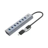 Conceptronic HUBBIES21GP 7-pordiline USB 3.0 jaotur toiteadapteriga, 5 Gbps, 7× USB-A