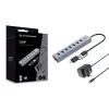 Conceptronic HUBBIES21GP 7-pordiline USB 3.0 jaotur toiteadapteriga, 5 Gbps, 7× USB-A