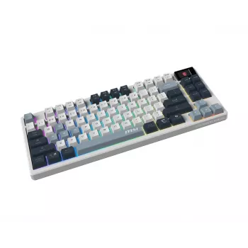 Klaviatuur MSI FORGE GK600 TKL WIRELESS SKY — Tenkeyless mehaaniline, USB + Bluetooth, QWERTY UK inglise, RGB, sinine/valge
