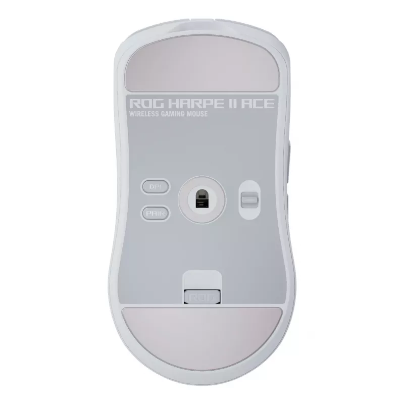 Mängurihiir ASUS ROG Harpe II Ace, paremakäeline, optiline 42 000 DPI, RF-juhtmevaba + Bluetooth + USB tüüp-A, 5 nuppu, valge