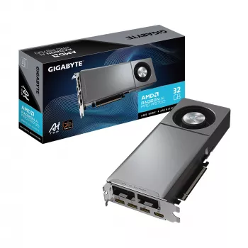 GIGABYTE Radeon AI PRO R9700 AI TOP 32G graafikakaart – 32 GB GDDR6, 256-bitine, PCI-E 5.0, 2920 MHz südamiku taktsagedus, 3 x DP, 1 x HDMI, GV-R9700AI TOP-32GD