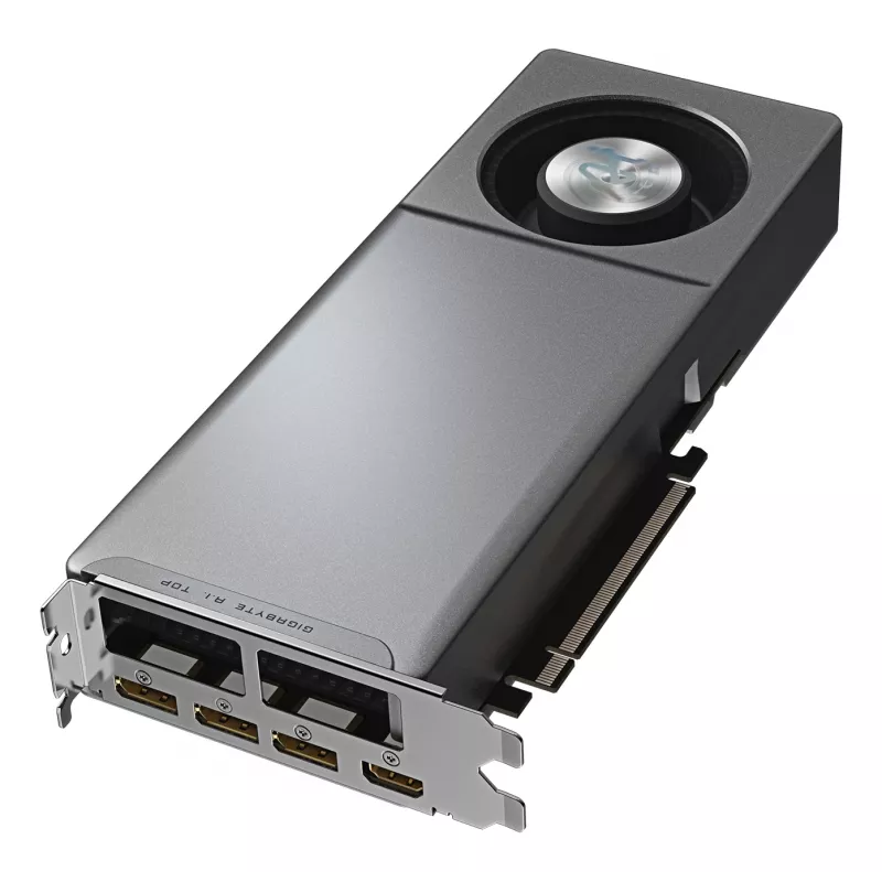 GIGABYTE Radeon AI PRO R9700 AI TOP 32G graafikakaart – 32 GB GDDR6, 256-bitine, PCI-E 5.0, 2920 MHz südamiku taktsagedus, 3 x DP, 1 x HDMI, GV-R9700AI TOP-32GD