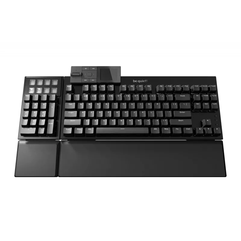 be quiet! Dark Mount Silent Linear DE ISO klaviatuur Gaming USB QWERTZ Saksa must