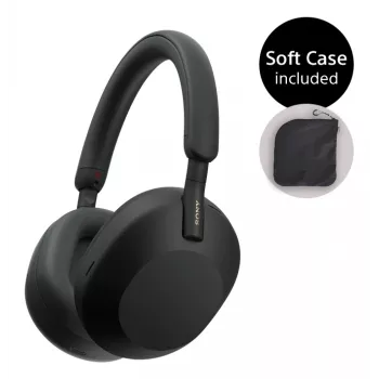 Sony WH-1000XM5SA kõrvaklapid juhtmega ja juhtmevaba ühendusega, peapael, muusika, USB Type-C, Bluetooth, must