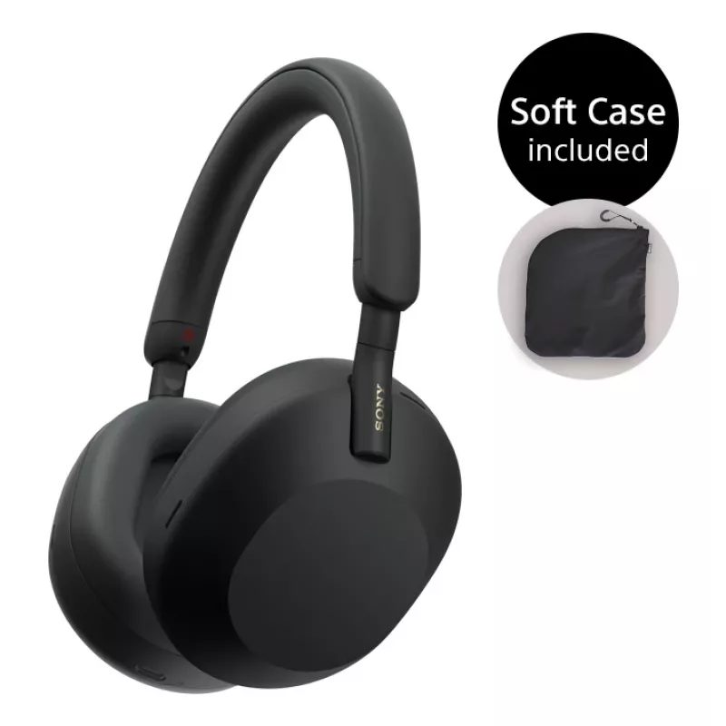 Sony WH-1000XM5SA kõrvaklapid juhtmega ja juhtmevaba ühendusega, peapael, muusika, USB Type-C, Bluetooth, must