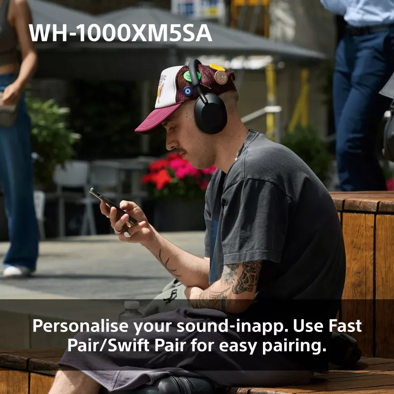 Sony WH-1000XM5SA kõrvaklapid juhtmega ja juhtmevaba ühendusega, peapael, muusika, USB Type-C, Bluetooth, must