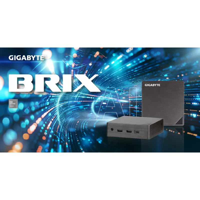 GIGABYTE BRIX Core Ultra 7 255H 2xDDR5 SO-DIMM 2HDMI 2USBC 0.46L arvuti