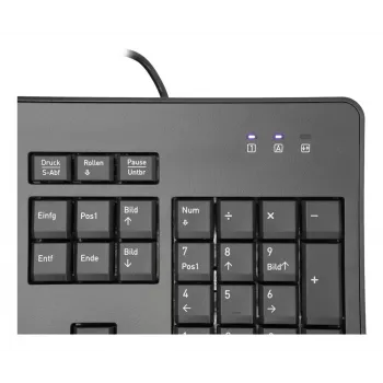 TERRA 1500 klaviatuur koos hiirega kontor USB QWERTZ saksa must