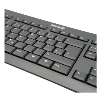 TERRA 1500 klaviatuur koos hiirega kontor USB QWERTZ saksa must
