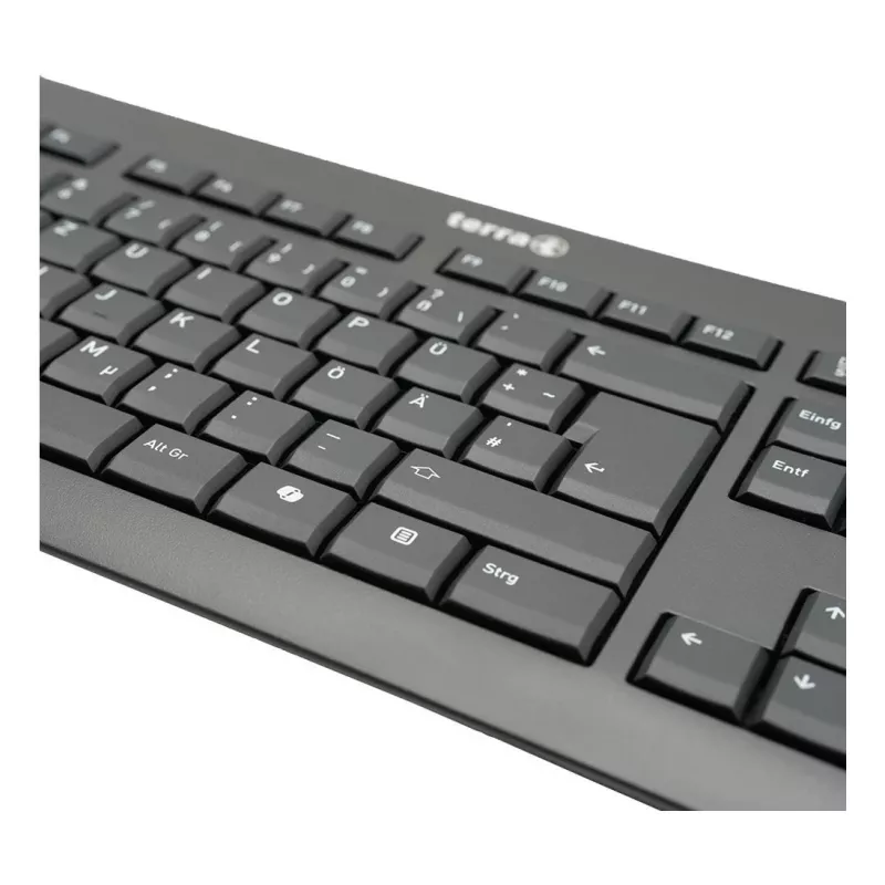 TERRA 1500 klaviatuur koos hiirega kontor USB QWERTZ saksa must