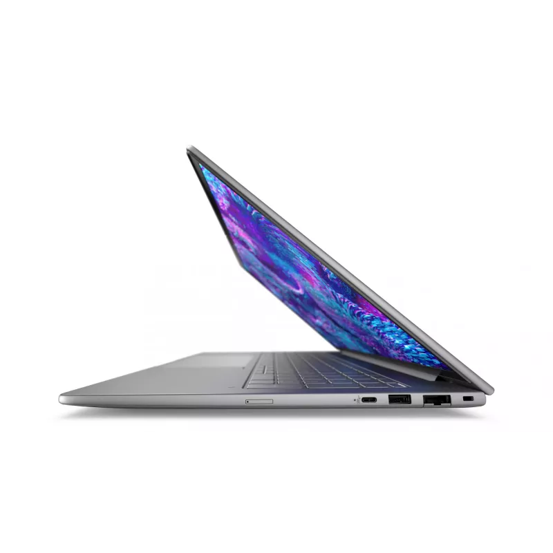 HP ZBook 8 G1i Intel Core Ultra 7 255H Mobiilne tööjaam 40,6 cm (16 tolli) WQXGA 32 GB DDR5-SDRAM 2 TB SSD NVIDIA RTX PRO 500 Blackwell Wi-Fi 7 (802.11be) Windows 11 Pro Hõbedane