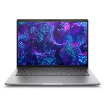 HP ZBook 8 G1i Intel Core Ultra 5 225H Mobiilne tööjaam 35,6 cm (14 tolli) puuteekraaniga WUXGA 16 GB DDR5-SDRAM 512 GB SSD NVIDIA RTX 500 Ada Wi-Fi 7 (802.11be) Windows 11 Pro Hõbedane