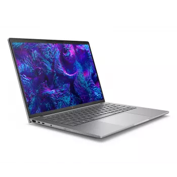 HP ZBook 8 G1i Intel Core Ultra 5 225H Mobiilne tööjaam 35,6 cm (14 tolli) puuteekraaniga WUXGA 16 GB DDR5-SDRAM 512 GB SSD NVIDIA RTX 500 Ada Wi-Fi 7 (802.11be) Windows 11 Pro Hõbedane