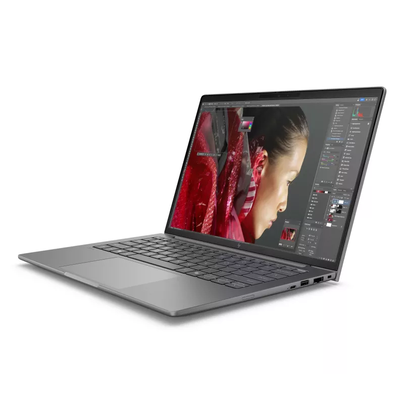 HP ZBook 8 G1i Intel Core Ultra 5 225H Mobiilne tööjaam 35,6 cm (14 tolli) puuteekraaniga WUXGA 16 GB DDR5-SDRAM 512 GB SSD NVIDIA RTX 500 Ada Wi-Fi 7 (802.11be) Windows 11 Pro Hõbedane