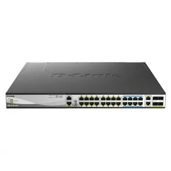D-Link DMS-3130-30PS võrgulüliti, hallatav L3, 2.5G Ethernet (100/1000/2500), Power over Ethernet (PoE), 1U, must