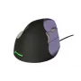BakkerElkhuizen Evoluent 4 Small, paremakäeline, vertikaalse disainiga, laser, USB Type-A, 2600 DPI, must, lilla