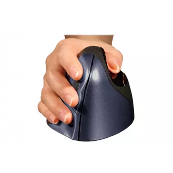 BakkerElkhuizen Evoluent 4 Wireless, paremakäeline, vertikaalne disain, laser, RF-juhtmevaba, 2600 DPI, must, sinine