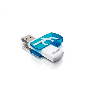Philips USB-mälupulk FM16FD05B/00, 16 GB, USB-tüüp-A, 2.0, 14 MB/s, pööratav, sinine, valge