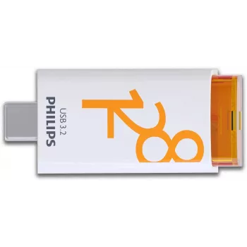 Philips USB 3.2 128 GB Click Series Gen 1 USB-C mälupulk USB USB-C 3.2 Gen 1 (3.1 Gen 1) Valge