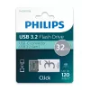 Philips Click USB-mälupulk 32 GB USB USB-C 3.2 Gen 1 (3.1 Gen 1) Läbipaistev, Valge