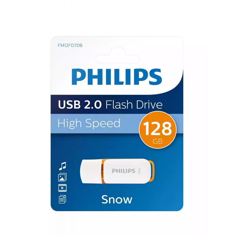 Philips FM12FD70B USB-mälupulk 128 GB USB tüüp-A 2.0 valge