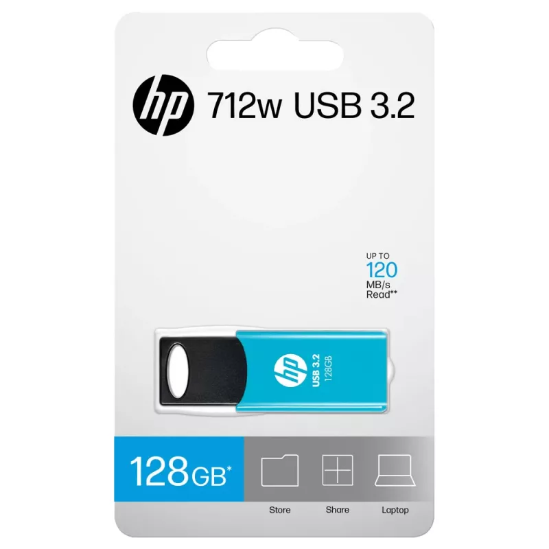 HP 712w USB-mälupulk 128 GB USB Type-A 3.2 Gen 1 (3.1 Gen 1) sinine liugkorpusega