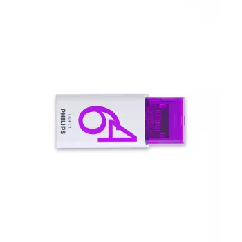 Philips Click USB-mälupulk 64 GB USB USB-C 3.2 Gen 1 (3.1 Gen 1) Violetne, Valge