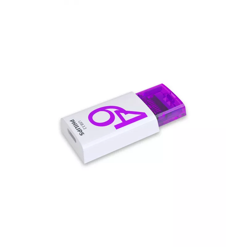 Philips Click USB-mälupulk 64 GB USB USB-C 3.2 Gen 1 (3.1 Gen 1) Violetne, Valge