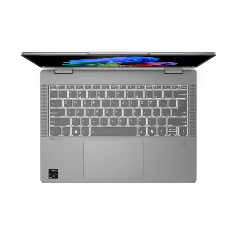 Lenovo IdeaPad 5 2-in-1 14Q8X9 Copilot+ PC Snapdragon X1P-42-100 Hübriid (2-in-1) 35,6 cm (14 tolli) Puuteekraan WUXGA 16 GB LPDDR5x-SDRAM 1 TB SSD Wi-Fi 7 (802.11be) Windows 11 Home Hall