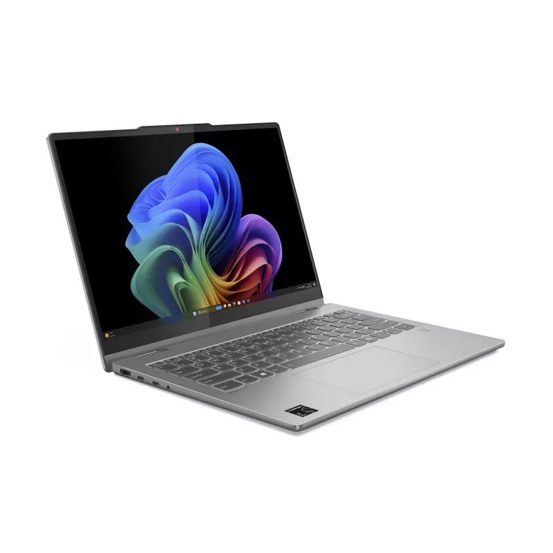 Lenovo IdeaPad 5 2-in-1 14Q8X9 Copilot+ PC Snapdragon X1P-42-100 Hübriid (2-in-1) 35,6 cm (14 tolli) Puuteekraan WUXGA 16 GB LPDDR5x-SDRAM 1 TB SSD Wi-Fi 7 (802.11be) Windows 11 Home Hall