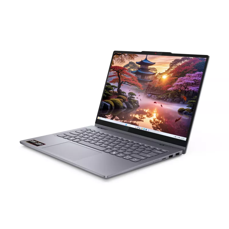 Lenovo IdeaPad 5 2-in-1 14AKP10 Copilot+ PC AMD Ryzen™ AI 7 350 Hübriid (2-in-1) 35,6 cm (14 tolli) puuteekraaniga WUXGA 16 GB LPDDR5x-SDRAM 512 GB SSD Wi-Fi 7 (802.11be) Windows 11 Home hall